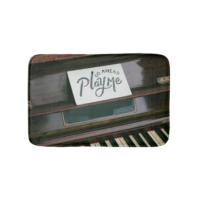 Pretty Piano Bath Mat (Front)