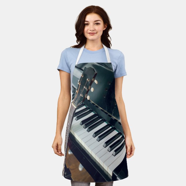 Pretty Piano Design Apron (Worn)