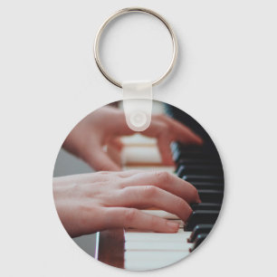 Pretty Piano Design Key Ring