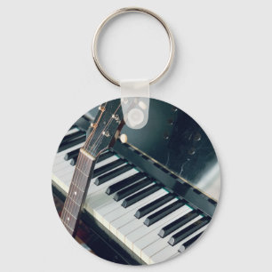 Pretty Piano Design Key Ring