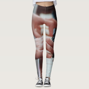 Pretty Piano Design Leggings