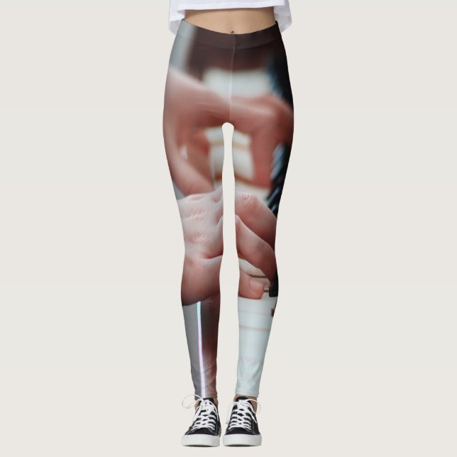 Pretty Piano Design Leggings (Front)
