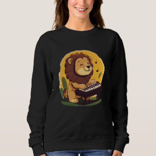 Pretty Piano King Lion for a Joyful Vibe Outfit Sweatshirt