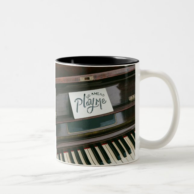 Pretty Piano Two-Tone Coffee Mug (Right)