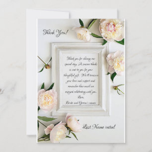 Pretty Picture Frame Wedding Thank You Card