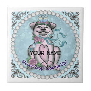 Pretty Piggy Ceramic Tile