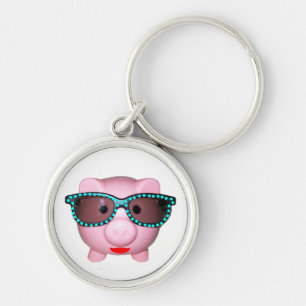 Pretty Piggy in Sunglasses Key Ring