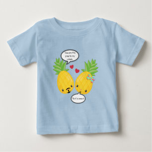 Pretty Pineapple Tropical Pina Colada Romantic Baby T-Shirt