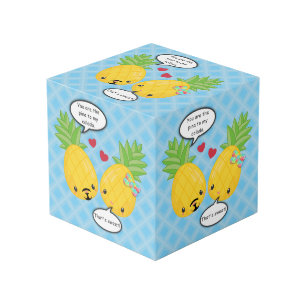 Pretty Pineapple Tropical Pina Colada Romantic Cube