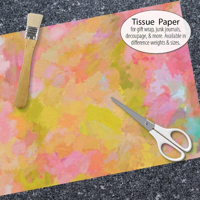 Pretty Pink Abstract Painting Tissue Paper (Tissue paper for gift wrap and decoupage)