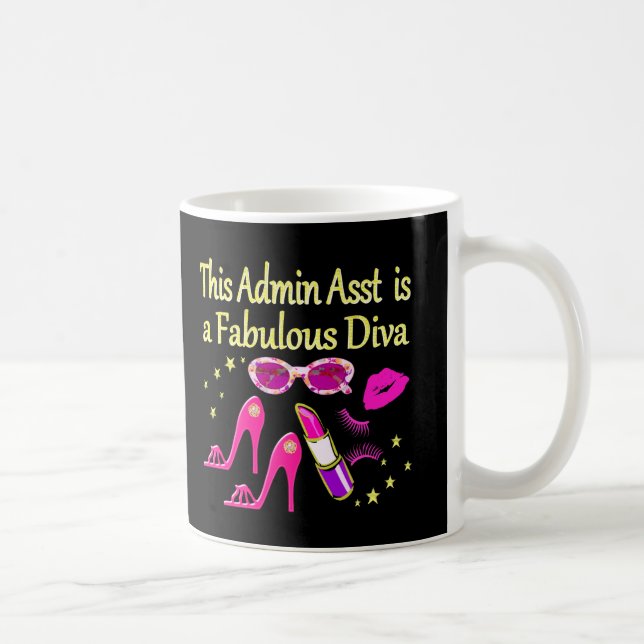 PRETTY PINK ADMIN ASST DIVA DESIGN COFFEE MUG (Right)