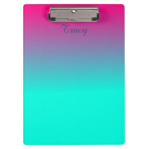Pretty Pink and Blue Ombre Colour Clipboard