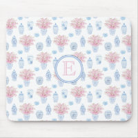 Pretty Pink And Blue Watercolor Chinoiserie