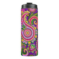 Pretty pink and purple paisley