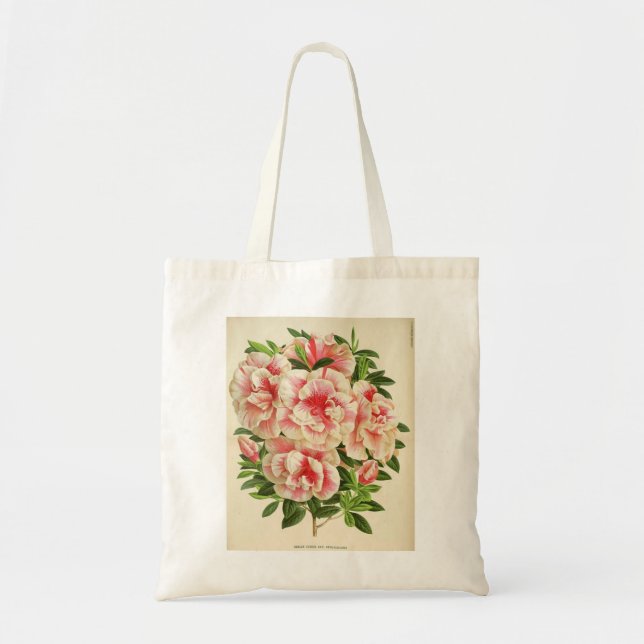 Pretty Pink and White Azaleas Tote Bag (Front)