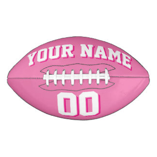 PRETTY PINK AND WHITE Custom Football
