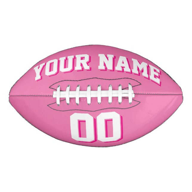 PRETTY PINK AND WHITE Custom Football (Front)