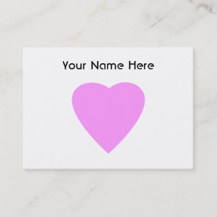 Pretty Pink and White Love Heart. Business Card