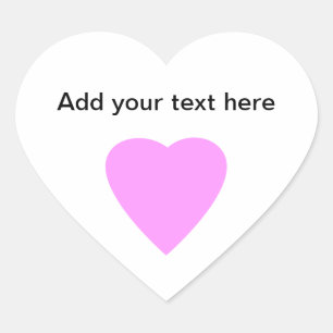 Pretty Pink and White Love Heart. Heart Sticker