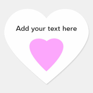 Pretty Pink and White Love Heart. Heart Sticker