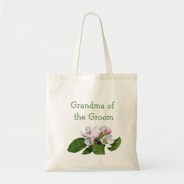 Pretty pink apple blossom bride/groom bag (Front)