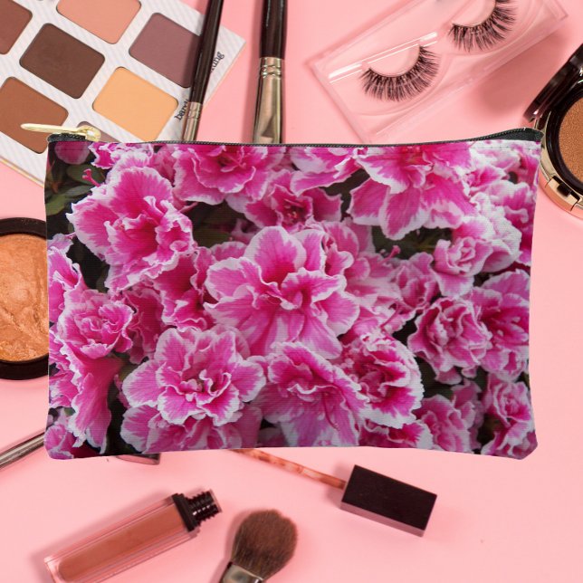 Pretty Pink Azaleas Floral Accessory Pouch (In Situ)