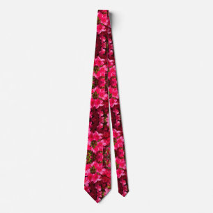 Pretty Pink Azaleas Floral Neck Ties