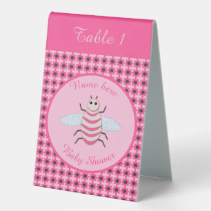 Pretty Pink Baby Girl Bee Baby Shower Custom