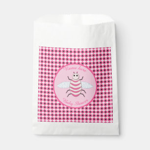Pretty Pink Baby Girl Bee Custom Baby Shower Favour Bag