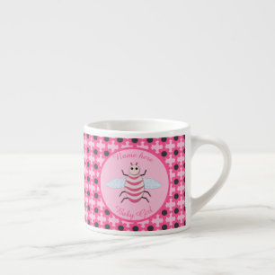 Pretty Pink Baby Girl Bee Custom Espresso Cup