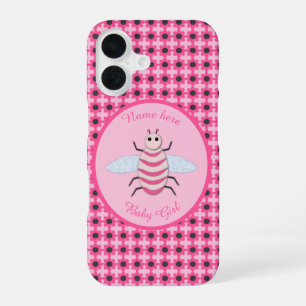 Pretty Pink Baby Girl Bee Custom iPhone 16 Case