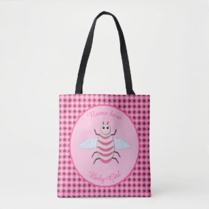 Pretty Pink Baby Girl Bee Custom Tote Bag