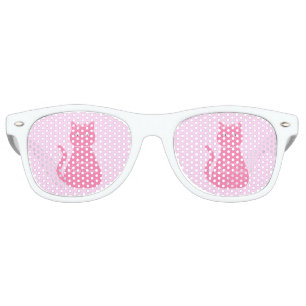 Pretty Pink Baby Girl Cat Custom Baby Shower Retro Sunglasses