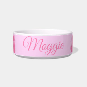 Pretty Pink Baby Girl Cat Custom Bowl