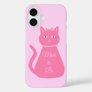 Pretty Pink Baby Girl Cat Custom Mother to be iPhone 16 Case