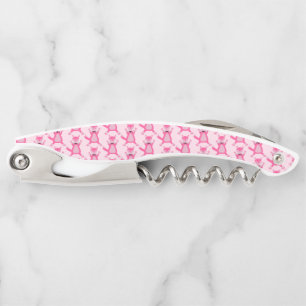 Pretty Pink Baby Girl Fox Patterned Corkscrew