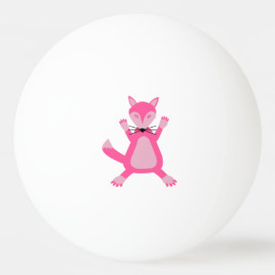 Pretty Pink Baby Girl Fox Ping Pong Ball