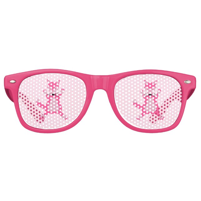Pretty Pink Baby Girl Fox Retro Sunglasses (Front)
