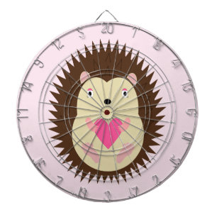 Pretty Pink Baby Girl Hedgehog Dartboard