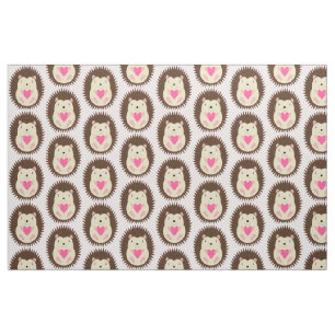 Pretty Pink Baby Girl Hedgehog Patterned Fabric