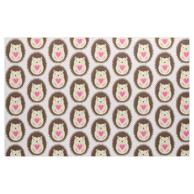 Pretty Pink Baby Girl Hedgehog Patterned Fabric (Fat Quarter)