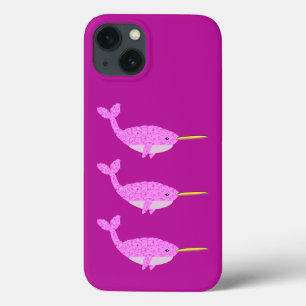 Pretty Pink Baby Girl Narwhal iPhone 13 Case
