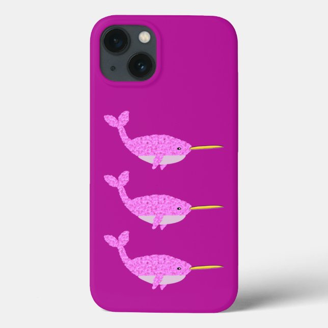Pretty Pink Baby Girl Narwhal Case-Mate iPhone Case (Back)