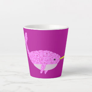 Pretty Pink Baby Girl Narwhal Latte Mug