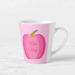 Pretty Pink Baby Girl Pumpkin Custom New Mum Latte Mug