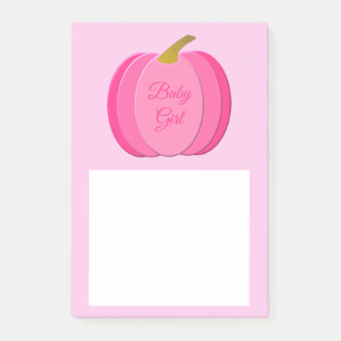 Pretty Pink Baby Girl Pumpkin Custom Post-it Notes
