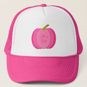 Pretty Pink Baby Girl Pumpkin Custom Trucker Hat