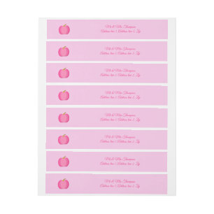 Pretty Pink Baby Girl Pumpkin Custom Wraparound Address Label