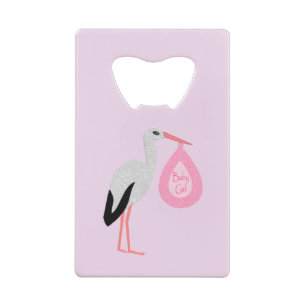 Pretty Pink Baby Girl Stork