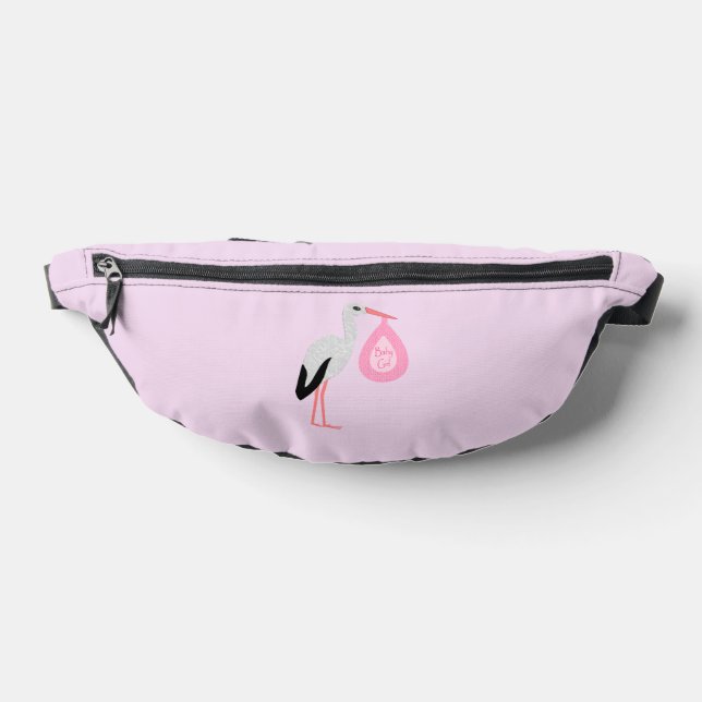 Pretty Pink Baby Girl Stork Bum Bags (Lay Down)